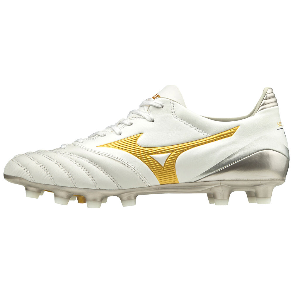 Botas de Futbol Mizuno Morelia Neo KL II Hombre Blancas/Doradas Comprar QVTW-18527